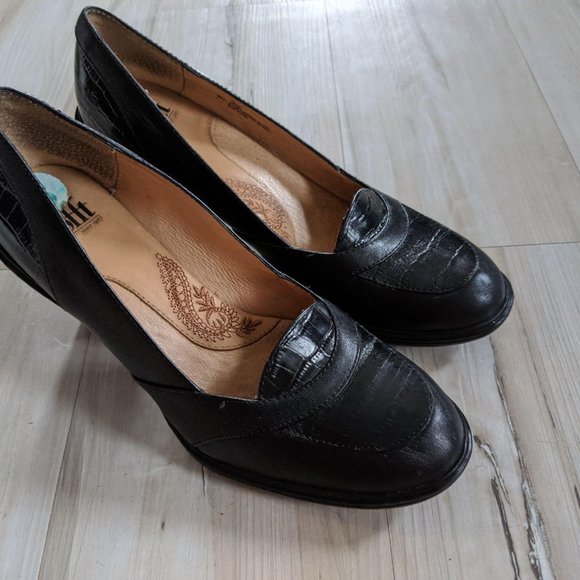 Sofft Womens Classic Pump Slim Heels Shoes Black L - Picture 1 of 6